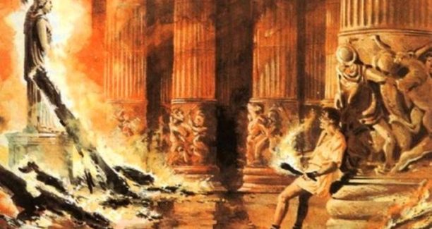 Wanderlord_cartoon_Erostrato_incendia_il_tempio