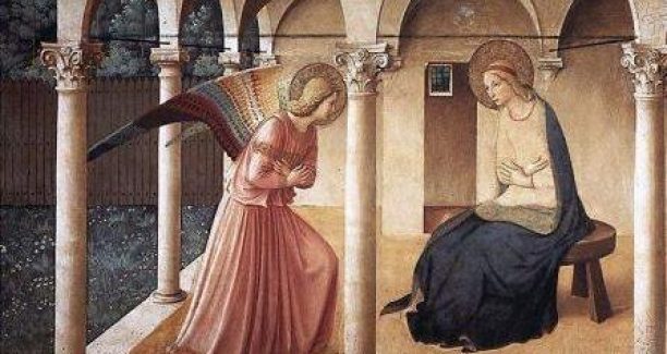 Beato Angelico, Annunciazione, 1438-46, Corridoio Nord del Convento di San Marco, Firenze
